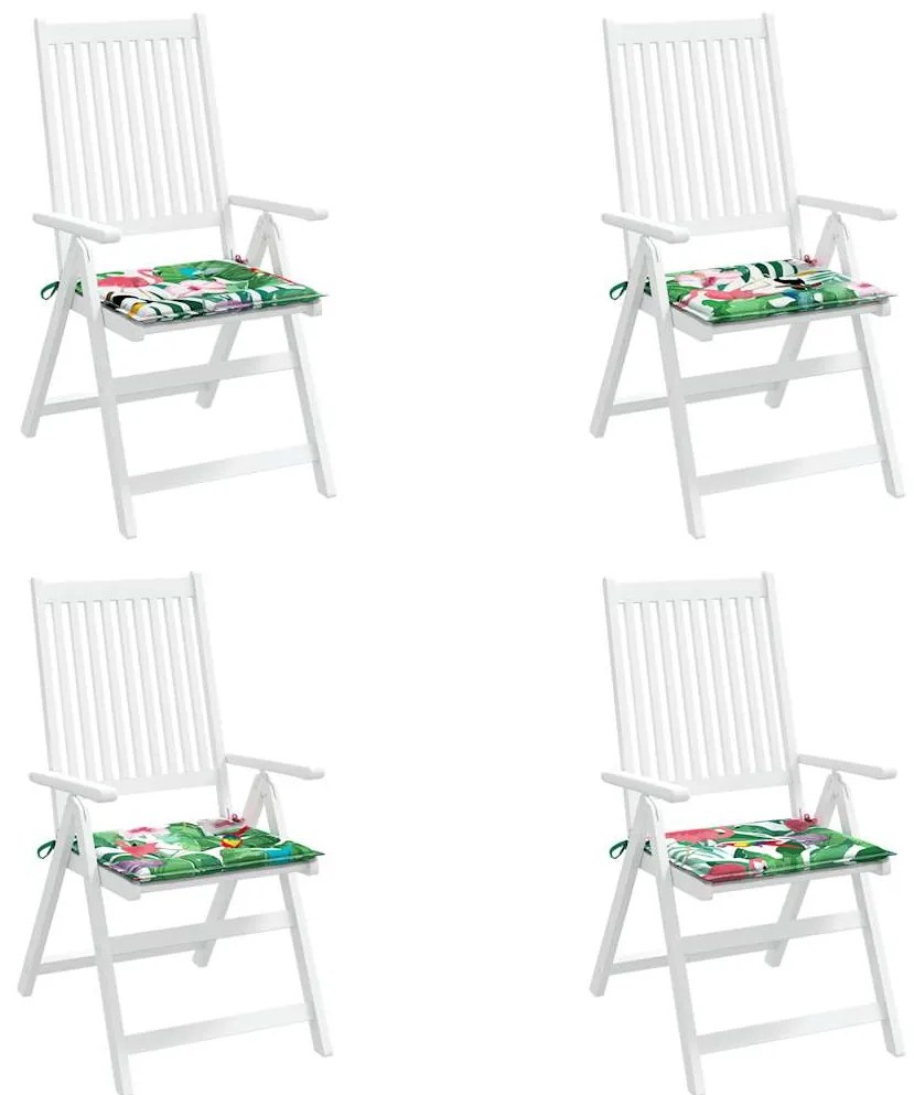 Almofadões p/ cadeira 4pcs 40x40x4 cm tecido multicor