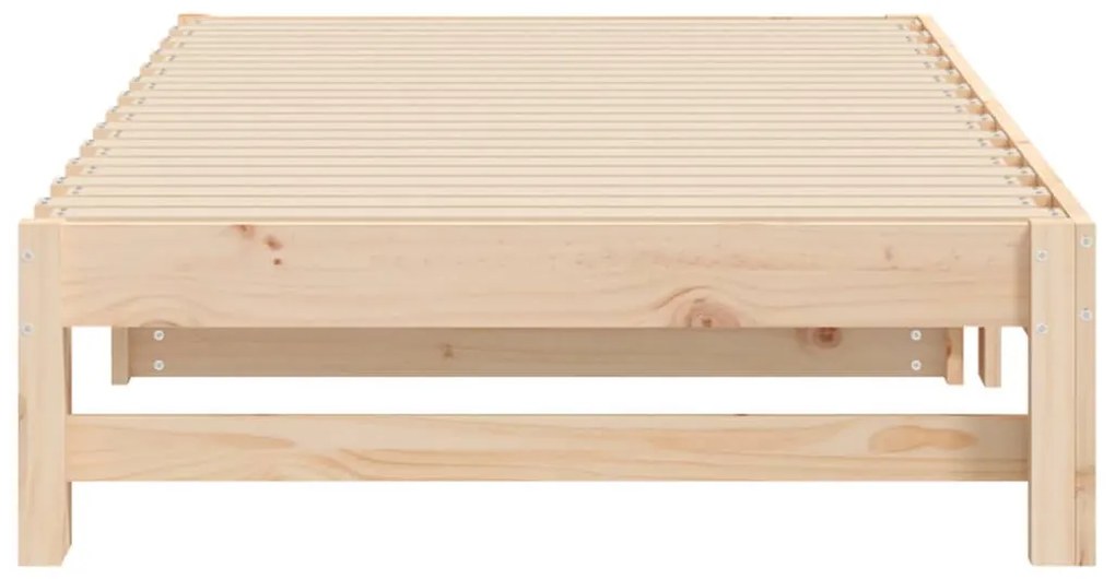 Estrutura sofá-cama de puxar 2x(90x190) cm pinho maciço