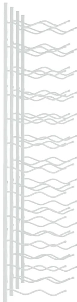 Garrafeira de parede para 24 garrafas 2 pcs ferro branco