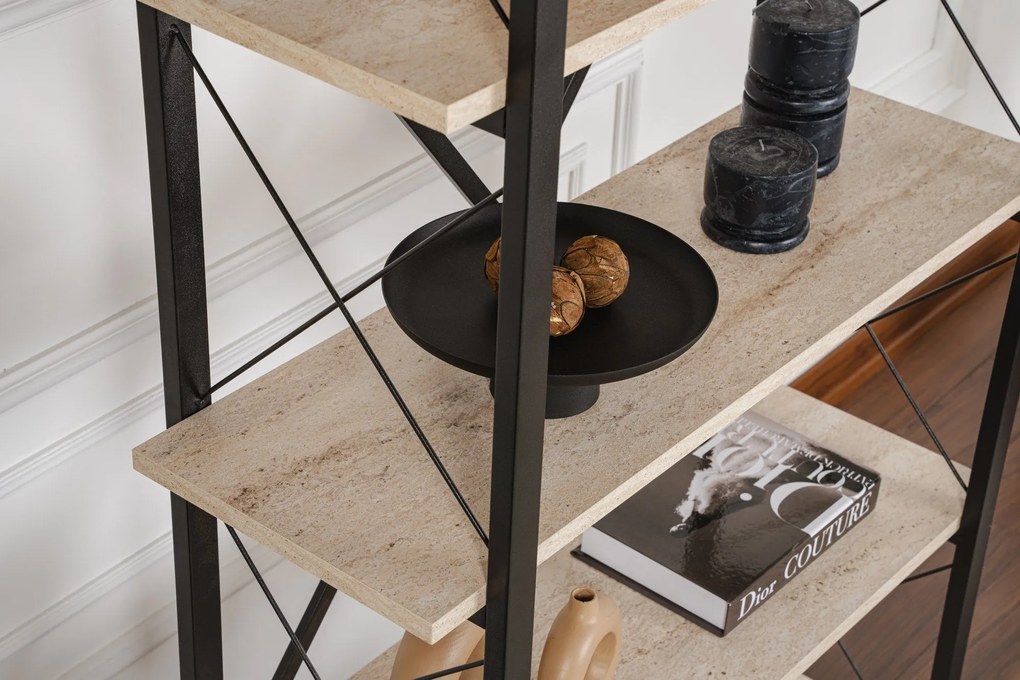 Estante Elysian – Preto Travertino – 90 x 180 x 33,5 cm