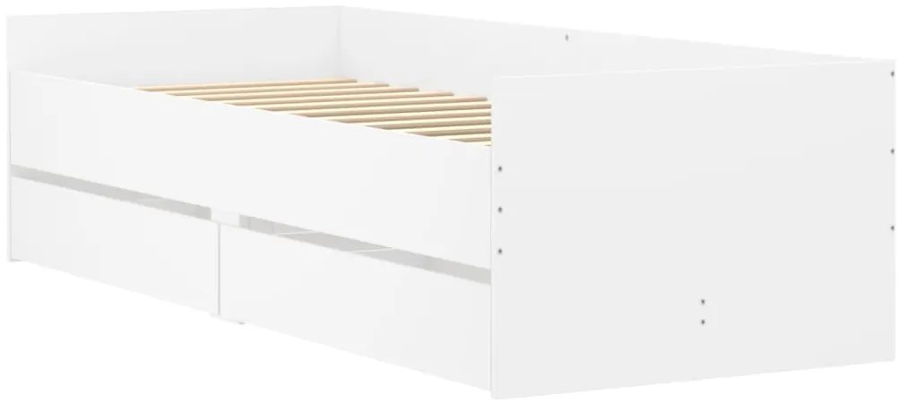 Estrutura de cama com gavetas 100x200 cm branco
