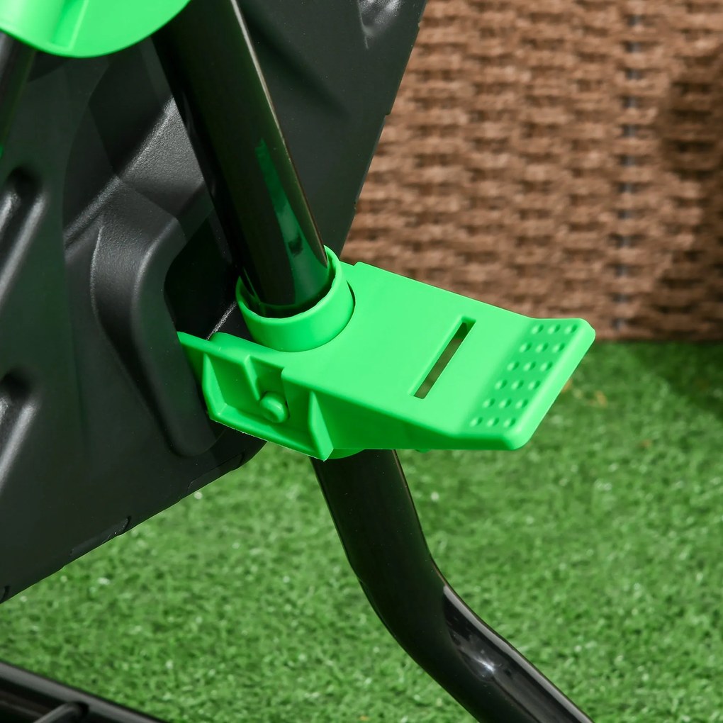Compostor Giratório de 65L Recipiente de Compostagem de Jardim com Câm