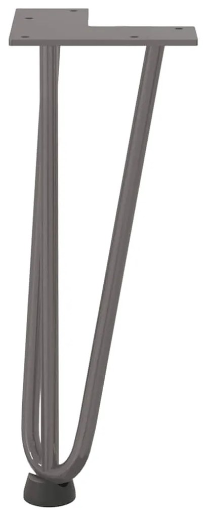 Pernas de grampo para mesa de centro 4 peças Aço natural 30 cm Aço mac