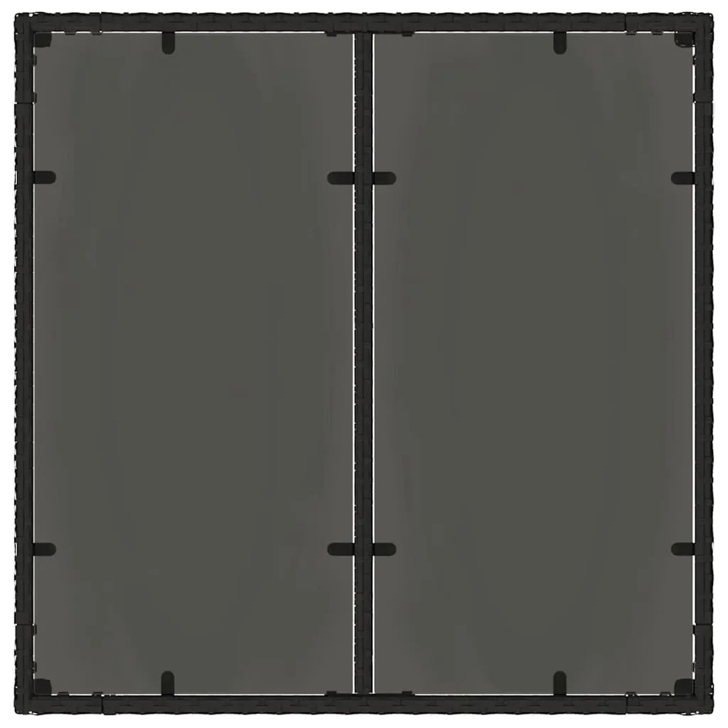 Conjunto de Jantar para Jardim 5 pcs Preto 90 x 90 x 75 cm