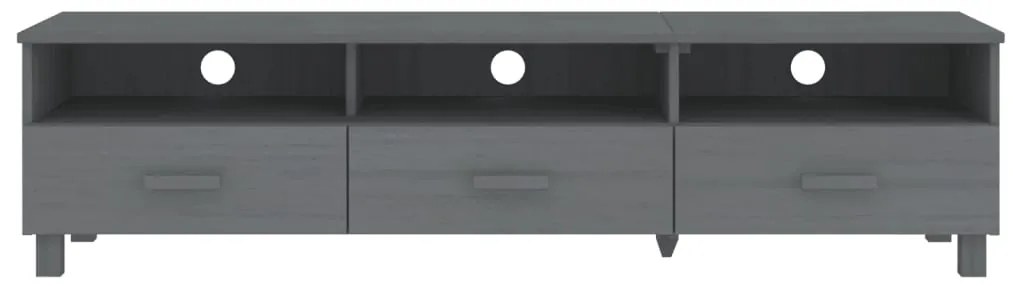 Móvel de TV HAMAR 158x40x40 cm pinho maciço cinza-escuro