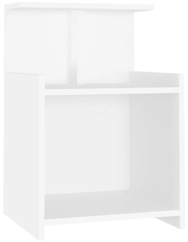 Mesas de cabeceira 2 pcs 40x35x60 cm contraplacado branco