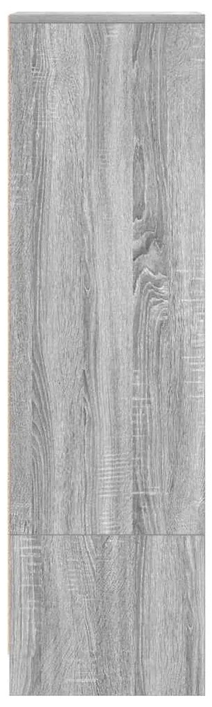 Aparador alto 29,5x34x119,5cm derivados de madeira sonoma cinza