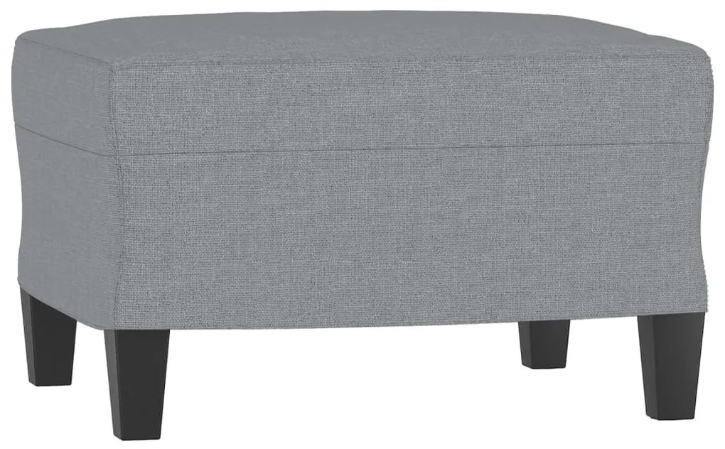 Sofá Cinha Chaise Longue - De 3 Lugares com Apóio de Pés - Cor Cinza C