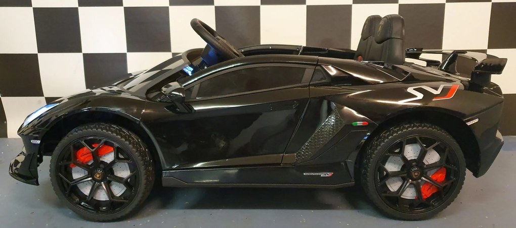 CARRO BATERIA  INFANTIL LAMBORGHINI AVENTADOR 12VOLT PRETO METALIZADO