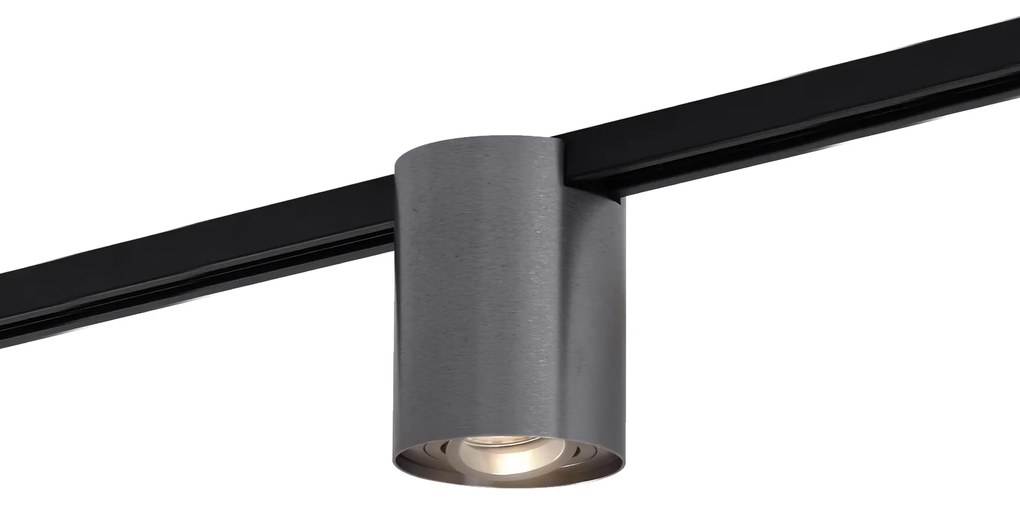 Foco de Trilho Moderno Monofásico Cinza Antracite - Iconic Rondoo Up