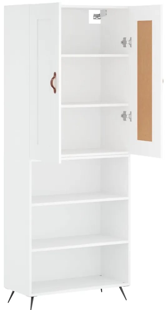 Armário alto 69,5x34x180 cm derivados de madeira branco