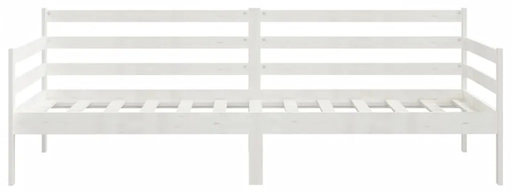 Sofá-cama 90 x 200 cm madeira de pinho maciça branco