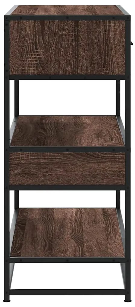 Mesa consola 90x35x80 cm derivados madeira carvalho castanho