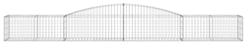 Cestos gabião arqueados 4 pcs 400x50x40/60 cm ferro galvanizado