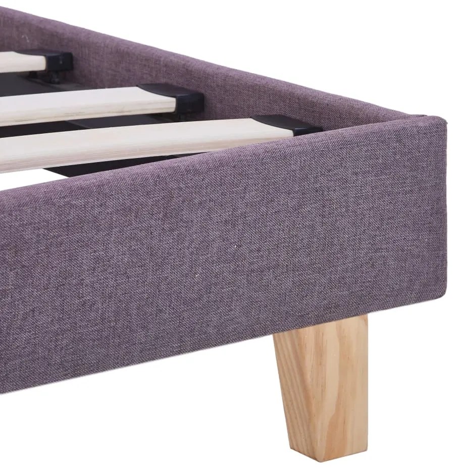 Estrutura de cama 180x200 cm tecido cinzento-acastanhado