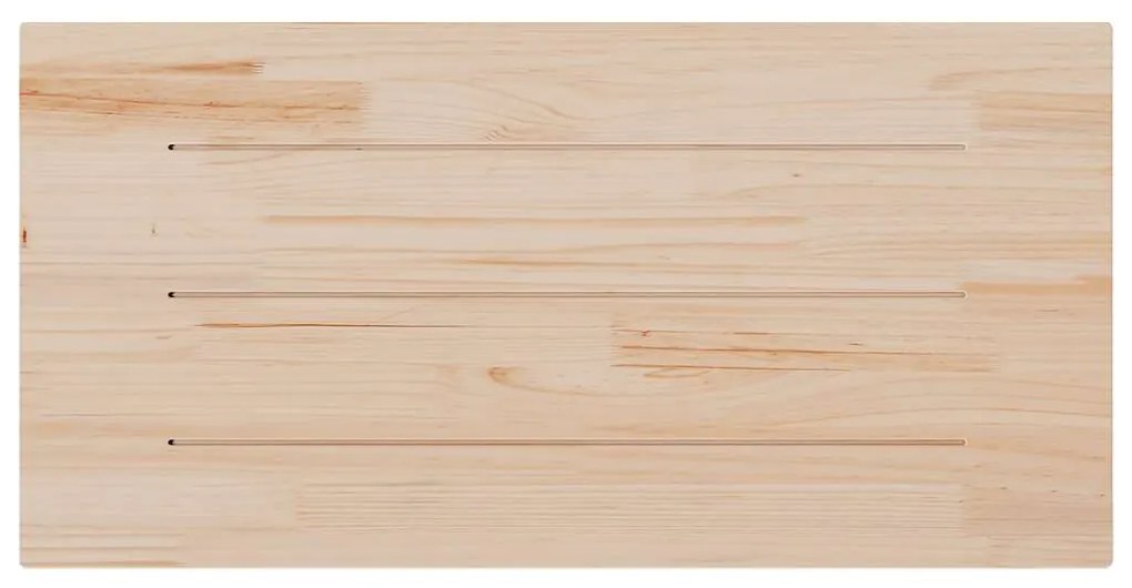 Tampo de mesa retangular 100x50x2,5 cm pinho maciço