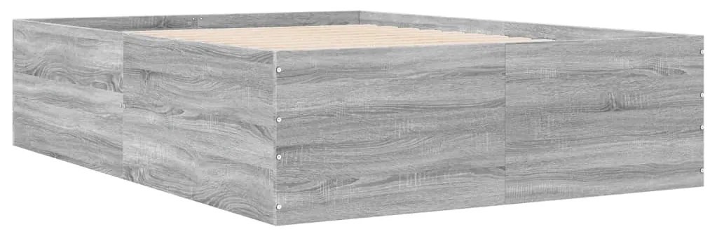 Estrutura cama 120x190 cm derivados de madeira cinzento sonoma