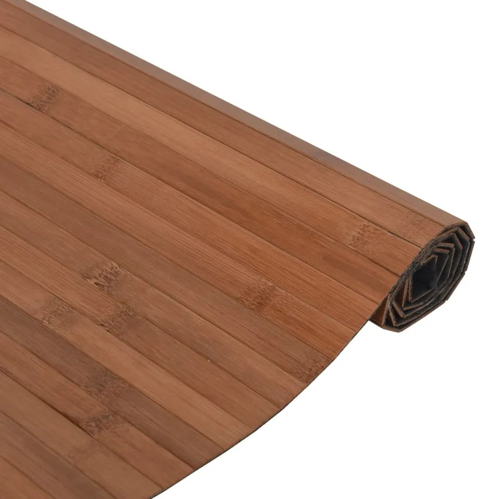 Tapete retangular 100x100 cm bambu castanho