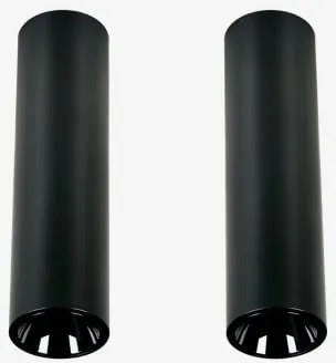 Pack De 2 Apliques De Teto Led De Superfície Ø4 Cm Em Alumínio Com Acionamento E Desligamento Progressivo Luisiana Branco Cálido 2700k & Preto & 3 W &