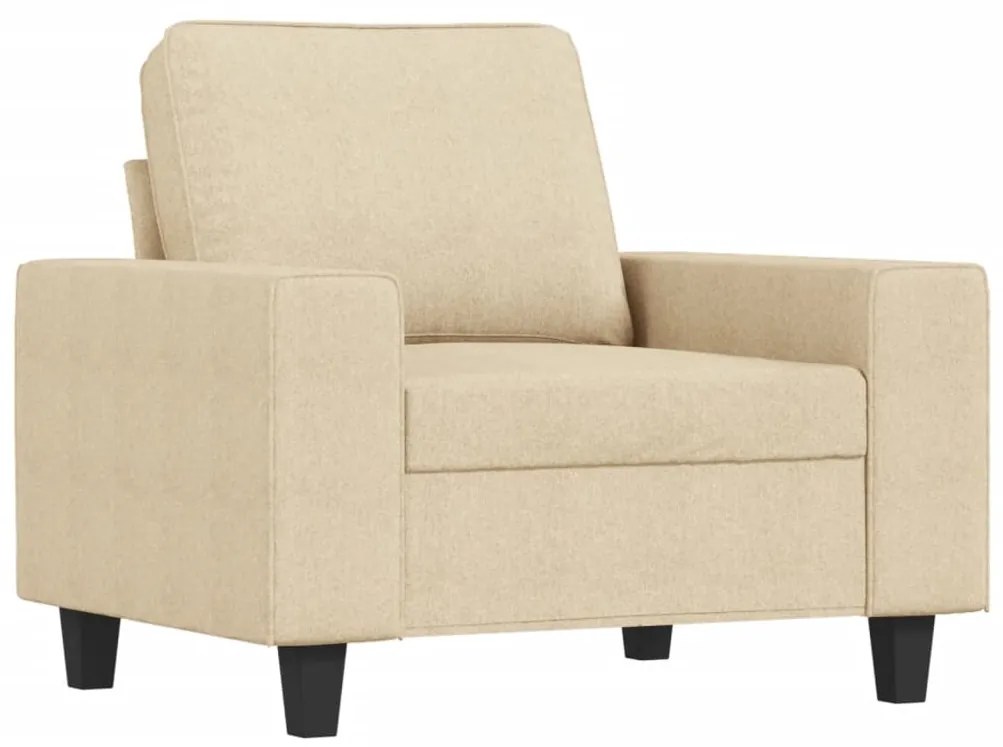 3 pcs conjunto de sofás tecido cor creme