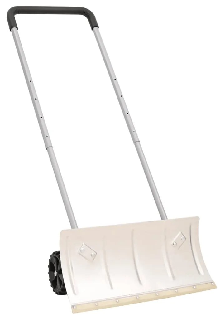 vidaXL Pá de neve com pega extensível lâmina 61 cm aço prateado