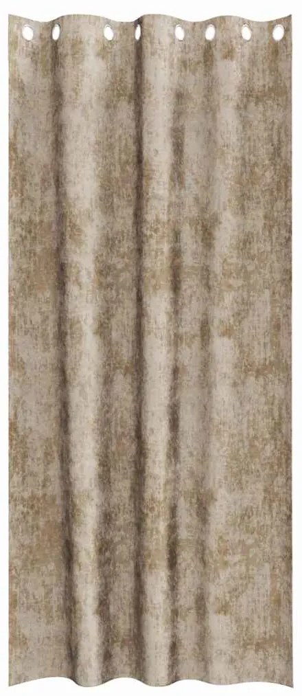 Cortinas de Veludo - Conjunto com 2 Peças e Ilhós Champagne, 245x140 c