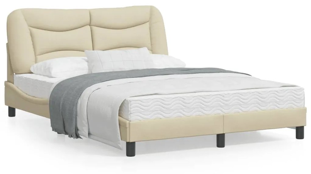 vidaXL Estrutura de cama com LED sem colchão 140x200 cm tecido