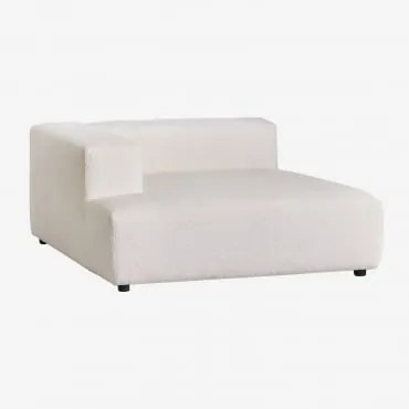 Módulo Chaise Longue Esquerdo Para Sofá Modular Bruna Bouclé Branco - Sklum