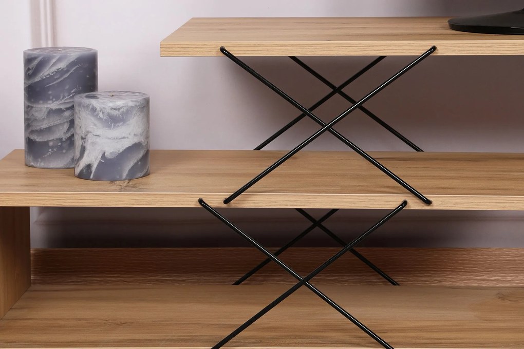 Móvel TV Zigzag – Carvalho – 120 cm x 40 cm x 30 cm