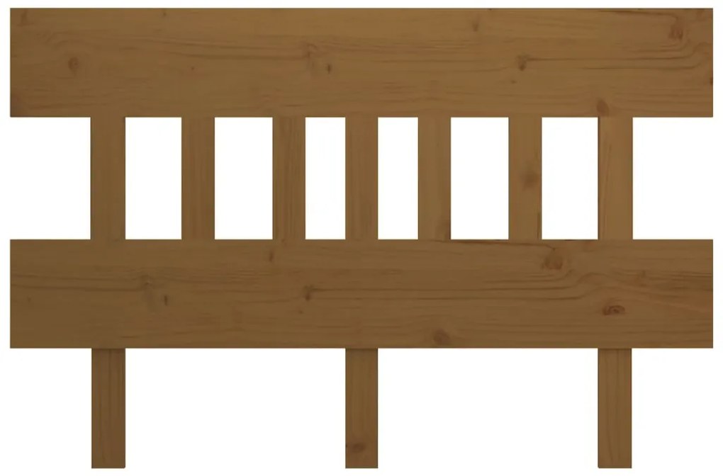 Cabeceira de cama 123,5x3x81 cm pinho maciço castanho mel