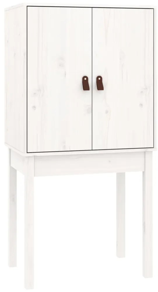 Aparador alto 60x40x120 cm madeira de pinho maciça branco
