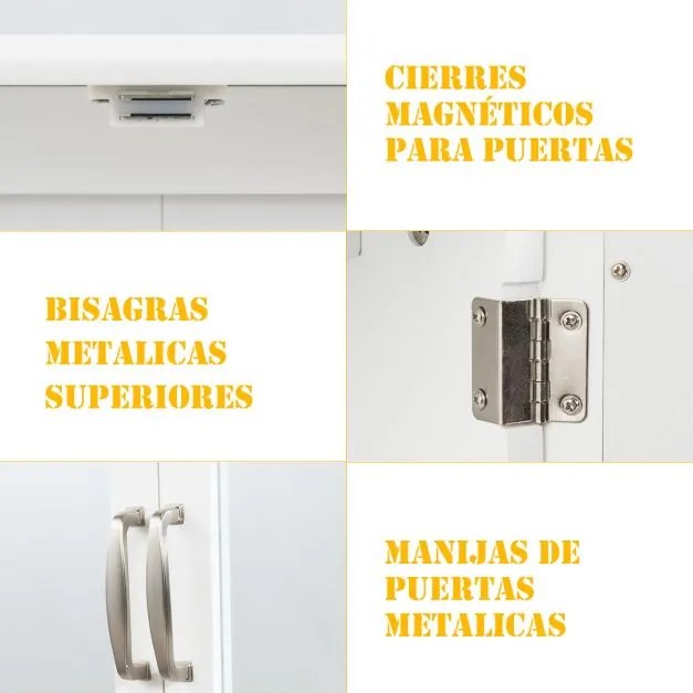 Armário de casa de banho em madeira com espelho de parede com duas portas 60 x 14,5 x 50 cm branco