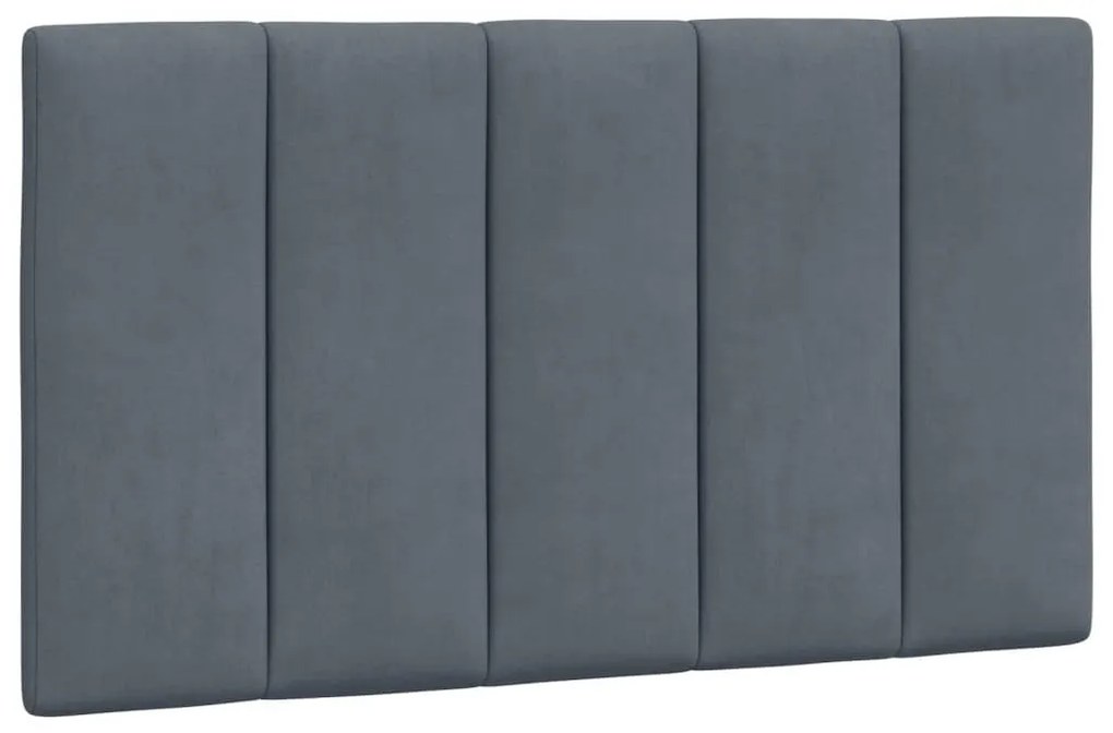 Cama com colchão 90x200 cm veludo cinzento-escuro