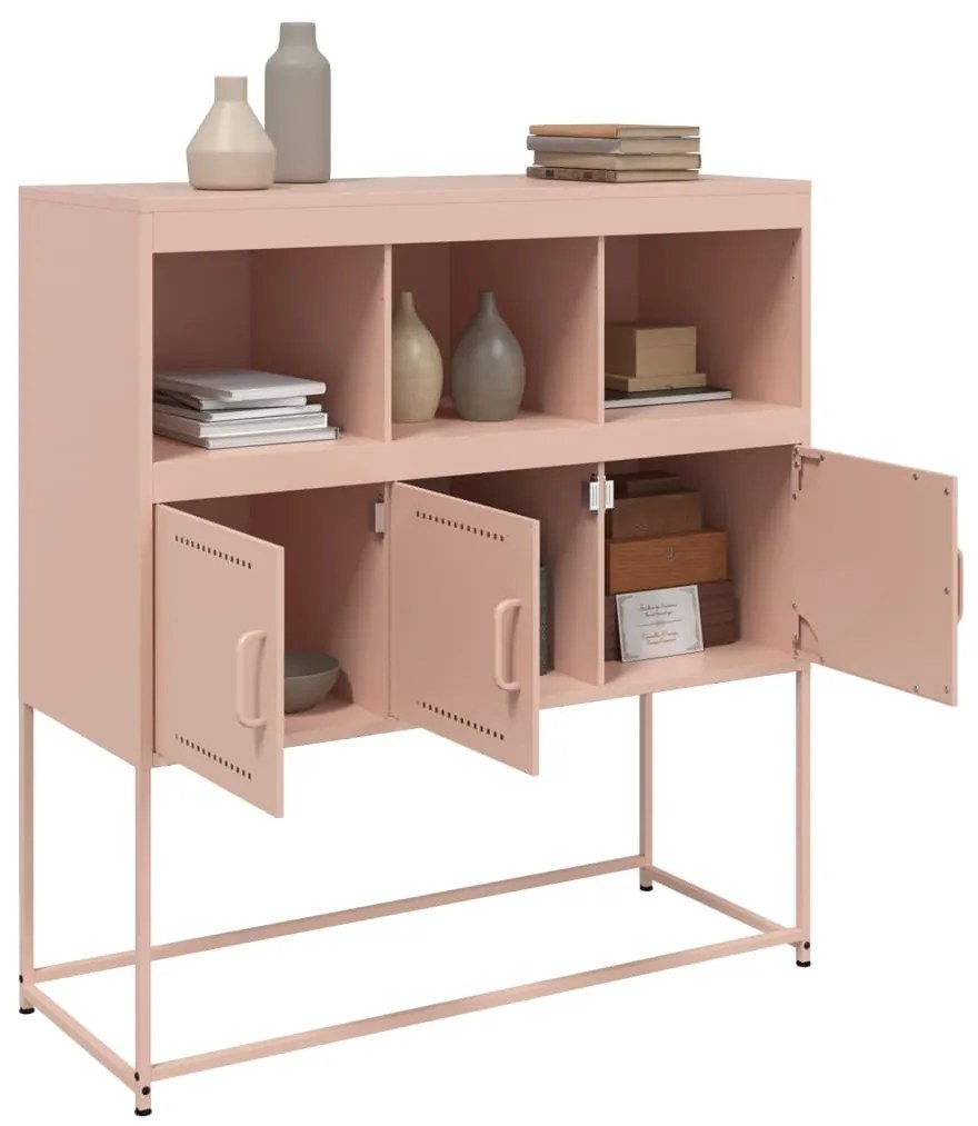 Aparador 100,5x39x107 cm aço rosa