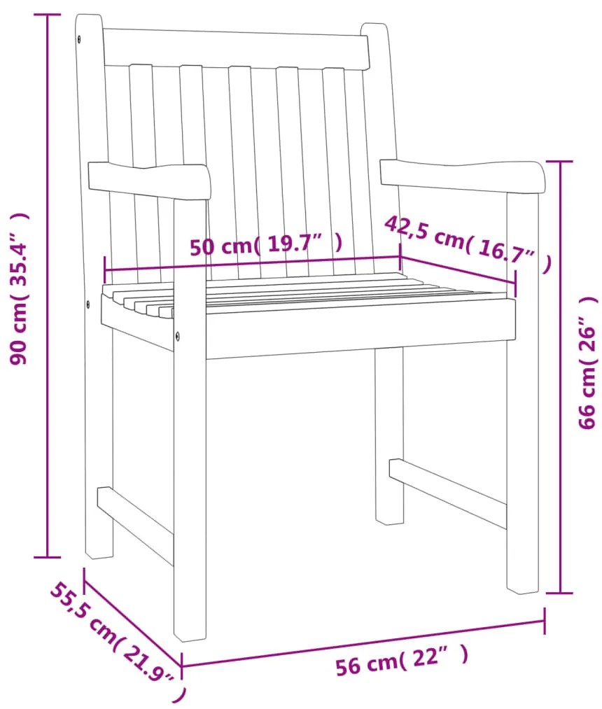 Conjunto de jantar p/ jardim 5 pcs madeira de acácia maciça