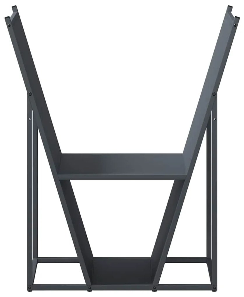 Suporte para lenha 69,5x35x81 cm aço laminado a frio antracite
