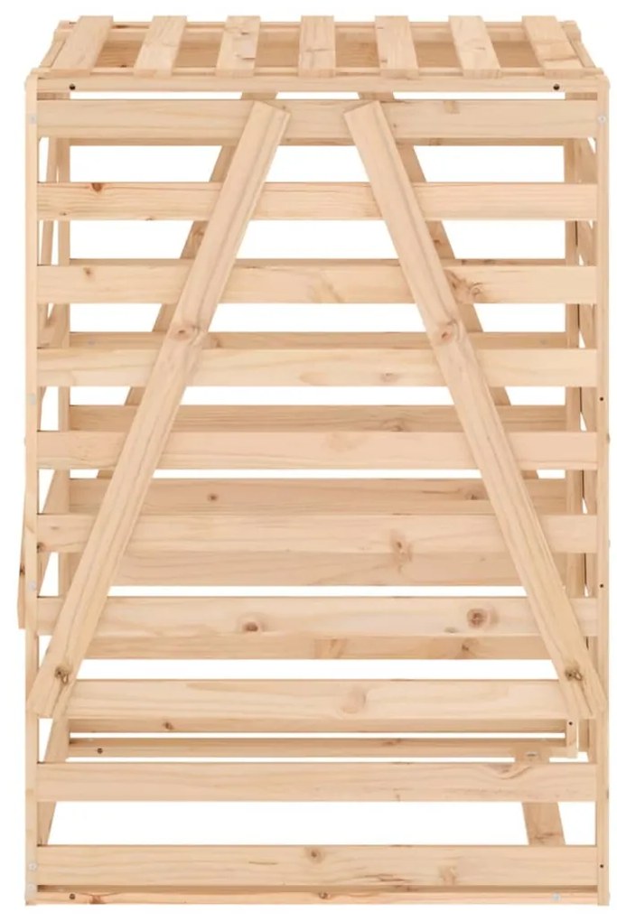 Abrigo para caixote do lixo 84x90x128,5 cm pinho maciço