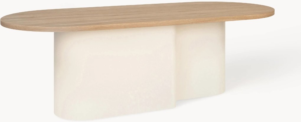 Mesa de centro oval em madeira Looi