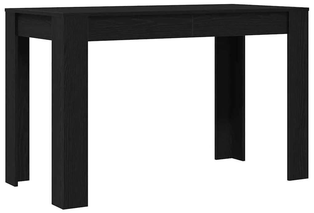 Mesa jantar 120x60x76 cm derivados de madeira carvalho preto