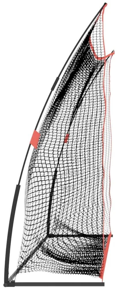 Rede p/ treino de golfe 305x91x213cm poliéster preto e vermelho