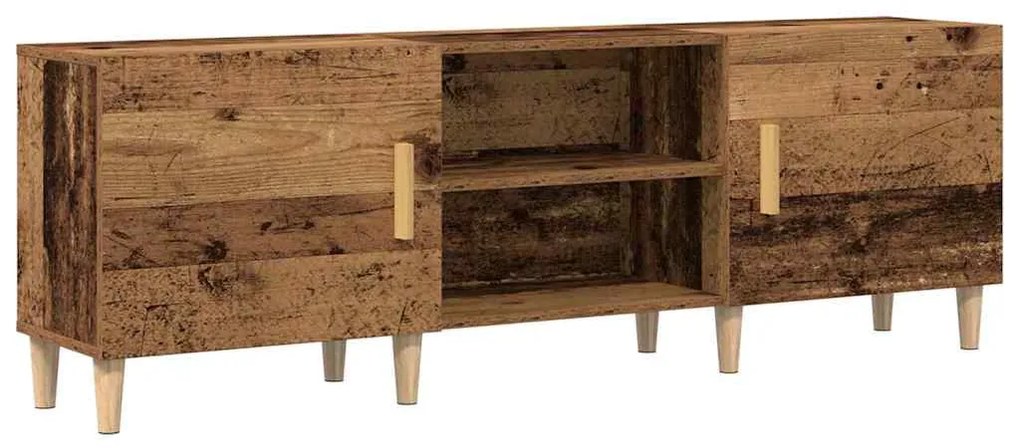 Estante para TV vidaXL Madeira Velha 150x30x50 cm Madeira de Engenhari