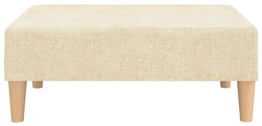 Apoio de pés tecido 78x56x32 cor creme