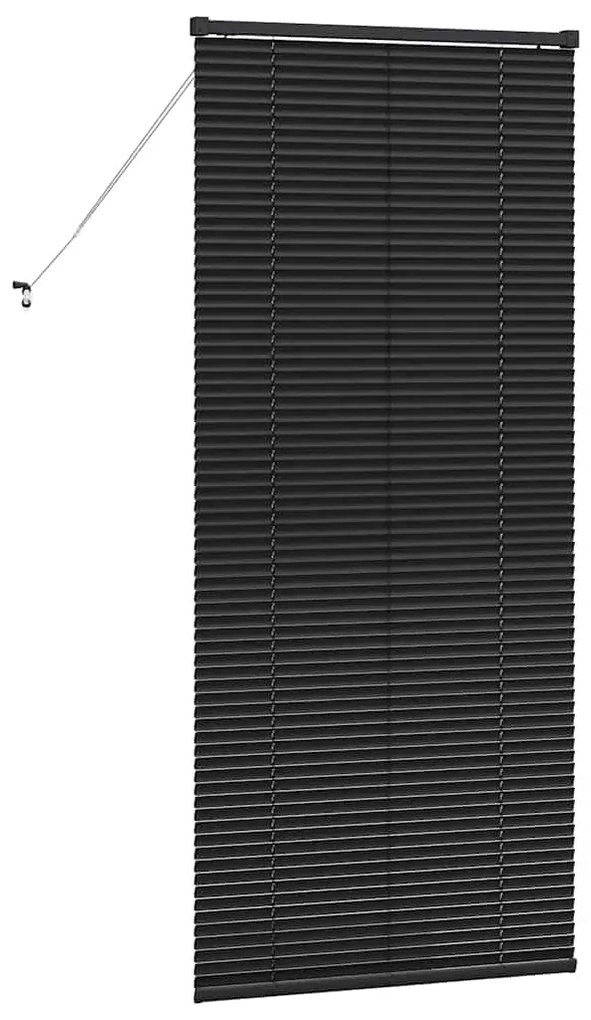 Persiana de Janela com cortinas Outros Manual Preto 80 x 130 cm Alumín