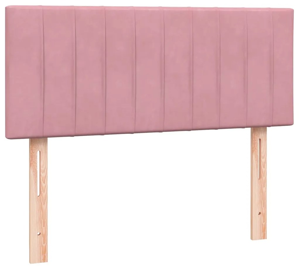 Cama com molas/colchão 120x220 cm veludo rosa