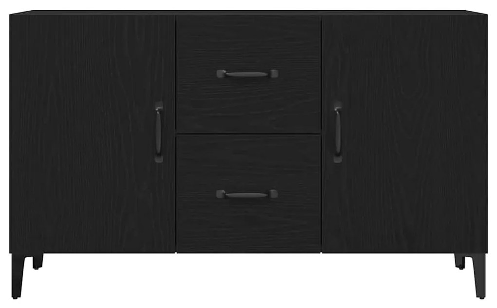 Aparador de Carvalho Preto - 100 x 36 x 60 cm - Feito de Madeira de En