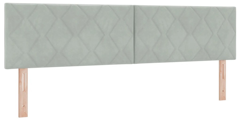 Cama Box com Colchão vidaXL Cinza Claro Super King Veludo