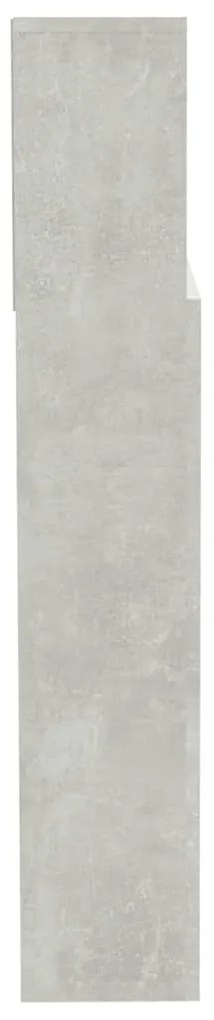 Armário de cabeceira 200x19x103,5 cm cinzento cimento