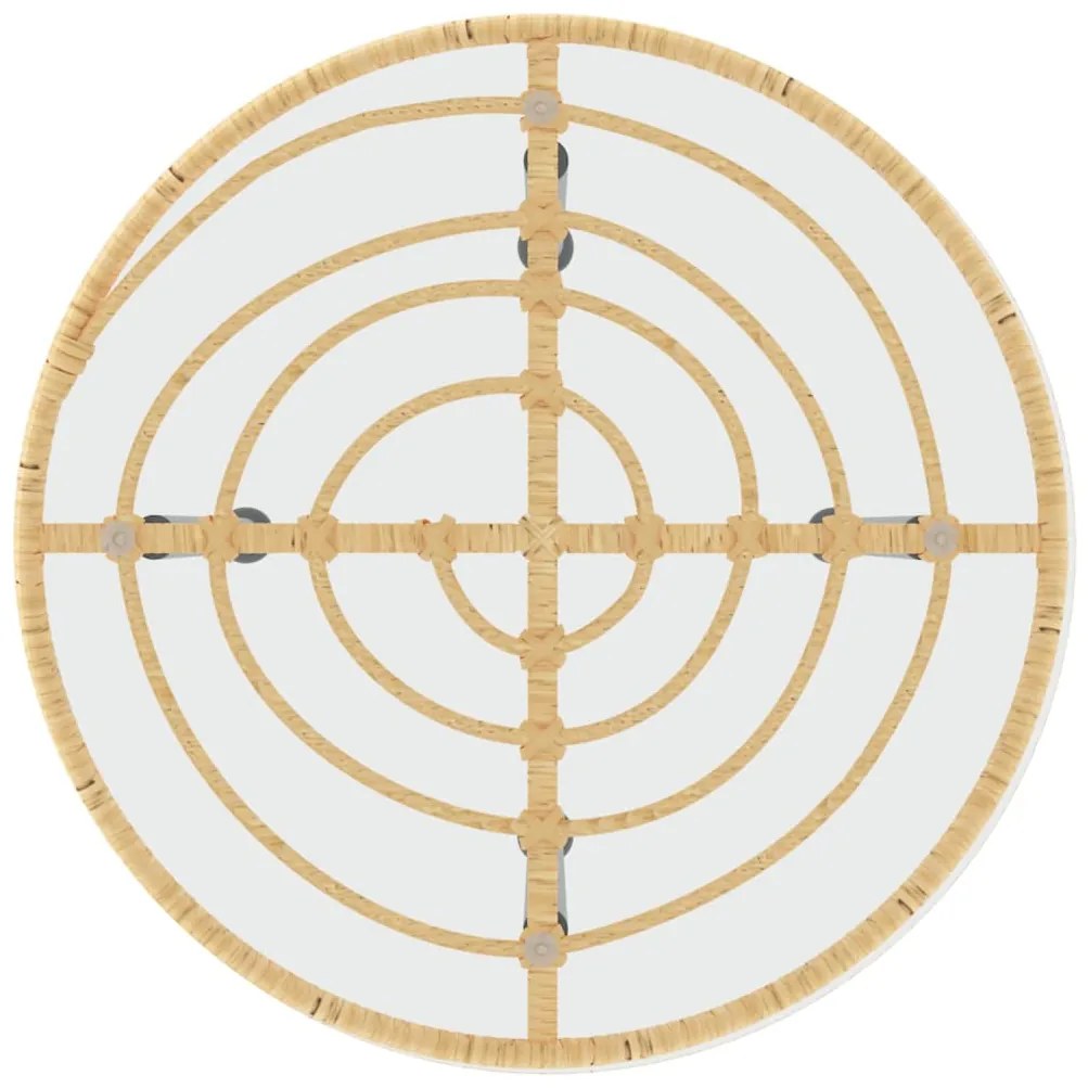 3 pcs conjunto de jantar para jardim vime PE