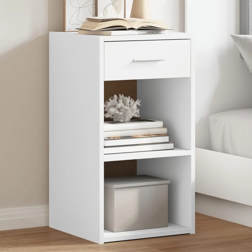vidaXL Mesas de cabeceira 2 pcs 35x34x65cm derivados de madeira branco