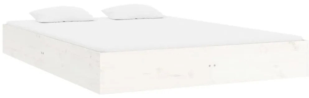 Estrutura de cama 120x200 cm madeira maciça branco